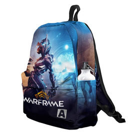 Рюкзак 3D с принтом warframe_ в городе Новоалтайск, 100% полиэстер | лямки с регулируемой длиной, сверху петелька, чтобы рюкзак можно было повесить на вешалку. Основное отделение закрывается на молнию, как и внешний карман. Внутри два дополнительных кармана, один из которых закрывается на молнию. По бокам два дополнительных кармашка | 