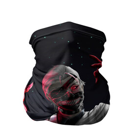 Бандана-труба 3D с принтом Ken Kaneki машет рукой в городе Новоалтайск, 100% полиэстер, ткань с особыми свойствами — Activecool | плотность 150‒180 г/м2; хорошо тянется, но сохраняет форму | anime | blood | eyepatch | ghoul | kaneki | ken | one eyed | tokyo | tokyoghoul | гуль | канеки | кен | кровь | одноглазый | токийский