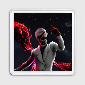 Магнит 55*55 с принтом Ken Kaneki машет рукой в городе Новоалтайск, Пластик | Размер: 65*65 мм; Размер печати: 55*55 мм | anime | blood | eyepatch | ghoul | kaneki | ken | one eyed | tokyo | tokyoghoul | гуль | канеки | кен | кровь | одноглазый | токийский