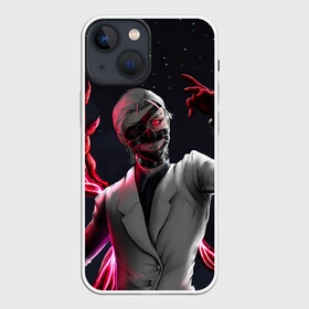 Чехол для iPhone 13 mini с принтом Ken Kaneki машет рукой в городе Новоалтайск,  |  | anime | blood | eyepatch | ghoul | kaneki | ken | one eyed | tokyo | tokyoghoul | гуль | канеки | кен | кровь | одноглазый | токийский
