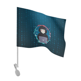 Флаг для автомобиля с принтом Anonymous hacker в городе Новоалтайск, 100% полиэстер | Размер: 30*21 см | anonymous | hacker | it | аноним | взлом | компьютер | ноутбук | программист | хакер