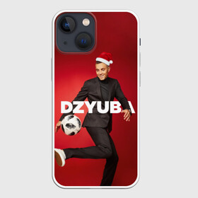 Чехол для iPhone 13 mini с принтом Новогодний Дзюба в городе Новоалтайск,  |  | new yaer | артем дзюба | дзюба | зима футбол | новый год | новый год футбол | футбол | футбол новый год