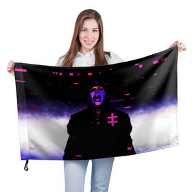 Флаг 3D с принтом Marilyn Manson в городе Новоалтайск, 100% полиэстер | плотность ткани — 95 г/м2, размер — 67 х 109 см. Принт наносится с одной стороны | cry | inch | industrial | little | manson | marilyn | music | nails | nin | rock | sister | индастриал | инч | мансон | менсен | менсон | мерилин | мерлин | музыка | мэнсон | мэрилин | мэрлин | найн | нин | нэйлс | рок