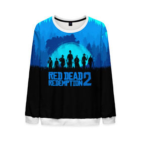 Мужской свитшот 3D с принтом RED DEAD REDEMPTION 2 в городе Новоалтайск, 100% полиэстер с мягким внутренним слоем | круглый вырез горловины, мягкая резинка на манжетах и поясе, свободная посадка по фигуре | game | red dead | red dead redemption 2 | redemption 2 | rockstar games | бандиты | дикий запад | игры | ковбои | оружие