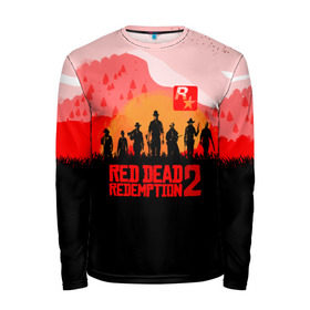 Мужской лонгслив 3D с принтом RED DEAD REDEMPTION 2 в городе Новоалтайск, 100% полиэстер | длинные рукава, круглый вырез горловины, полуприлегающий силуэт | game | red dead | red dead redemption 2 | redemption 2 | rockstar games | бандиты | дикий запад | игры | ковбои | оружие