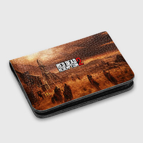 Картхолдер с принтом с принтом RED DEAD REDEMPTION 2 в городе Новоалтайск, натуральная матовая кожа | размер 7,3 х 10 см; кардхолдер имеет 4 кармана для карт; | game | red dead | red dead redemption 2 | redemption 2 | rockstar games | бандиты | дикий запад | игры | ковбои | оружие