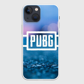 Чехол для iPhone 13 mini с принтом PUBG light blue в городе Новоалтайск,  |  | pubg | игра | лого | пубг | светлый | стрелялка | шутер
