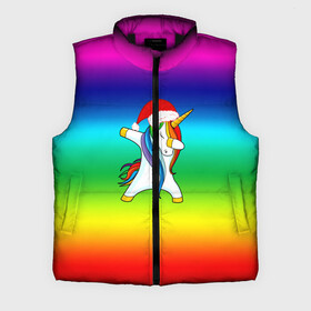Мужской жилет утепленный 3D с принтом Dab New Year в городе Новоалтайск,  |  | christmas | dab | dabbing | new year | santa | unicorn | дед мороз | единорог | новый год | рождество | санта | санта клаус