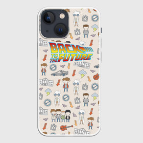 Чехол для iPhone 13 mini с принтом Back to the future_5 в городе Новоалтайск,  |  | back to the future | doc | emmet brown | marty mcfly | док | культовое кино | марти макфлай | путешествия во времени | роберт земекис | эйнштейн | эммет браун