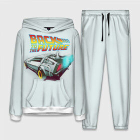 Женский костюм 3D (с толстовкой) с принтом Back to the future_4 в городе Новоалтайск,  |  | back to the future | doc | emmet brown | marty mcfly | док | культовое кино | марти макфлай | путешествия во времени | роберт земекис | эйнштейн | эммет браун