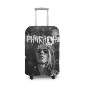 Чехол для чемодана 3D с принтом PHARAOH DARK в городе Новоалтайск, 86% полиэфир, 14% спандекс | двустороннее нанесение принта, прорези для ручек и колес | dark | dead | dolor | dynasty | hip | hop | pharaoh | phlora | phloyd | phosphor | rap | raper | redrum | russian | skr | tattoo | yungrussia | глеб | голубин | мрачный | репер | русский | рэп | скр | уаджет | фара | фараон | хип | хоп