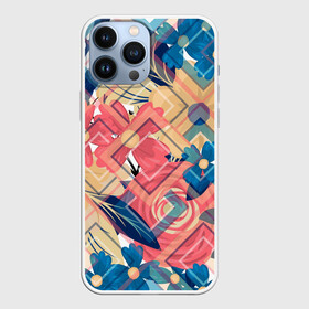 Чехол для iPhone 13 Pro Max с принтом Абстракция в городе Новоалтайск,  |  | abstract | background | design | elements | floral | geometric | summer | texture | текстура | фон