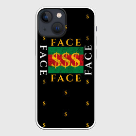 Чехол для iPhone 13 mini с принтом FACE GG Style в городе Новоалтайск,  |  | dark | eshkere | face | gucci | gussi | hate | hip | love | rap | raper | rapper | russian | tattoo | антибренд | гуси | гусси | гучи | гуччи | дремин | иван | мрачный | репер | русский | рэп | рэпер | тату | фэйс | хип | хоп | эщкере