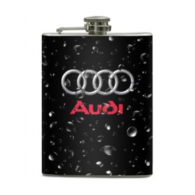 Фляга с принтом AUDI под Дождём в городе Новоалтайск, металлический корпус | емкость 0,22 л, размер 125 х 94 мм. Виниловая наклейка запечатывается полностью | audi | auto | logo | moto | symbol | авто | автомобили | автомобилисту | автомобильная | ауди | гонки | дождь | знак | капли | лого | логотип | марка | машина | машинки | машины | мото | мотоцикл | символ | тюнинг