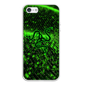Чехол для iPhone 5/5S матовый с принтом RAZER в городе Новоалтайск, Силикон | Область печати: задняя сторона чехла, без боковых панелей | 101 | brand | company | gamer | green | logo | mamba | naga | player | razer | rzr | snake | бренд | железо | зеленый | змея | компания | лого | рейзер | софт