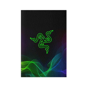Обложка для паспорта матовая кожа с принтом RAZER в городе Новоалтайск, натуральная матовая кожа | размер 19,3 х 13,7 см; прозрачные пластиковые крепления | 101 | brand | company | gamer | green | logo | mamba | naga | player | razer | rzr | snake | бренд | железо | зеленый | змея | компания | лого | рейзер | софт