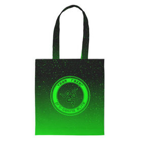Сумка 3D повседневная с принтом RAZER SPACE в городе Новоалтайск, 100% полиэстер | Плотность: 200 г/м2; Размер: 34×35 см; Высота лямок: 30 см | 101 | brand | company | gamer | green | logo | mamba | naga | player | razer | rzr | snake | space | бренд | железо | зеленый | змея | компания | космос | лого | рейзер | софт