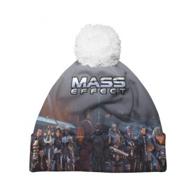 Шапка 3D c помпоном с принтом Mass Effect в городе Новоалтайск, 100% полиэстер | универсальный размер, печать по всей поверхности изделия | amdromeda initiative | andromeda | game | gun | hemet | n7 | rifle | ryder | soldier | space | star | weapon