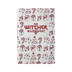 Обложка для паспорта матовая кожа с принтом The Witcher Новогодний в городе Новоалтайск, натуральная матовая кожа | размер 19,3 х 13,7 см; прозрачные пластиковые крепления | wild hunt | арбалет | ведьмак 3 | геральт | год | дикая | магия | новый | охота | снег | цири