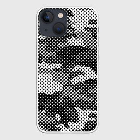Чехол для iPhone 13 mini с принтом Черный камуфляж в городе Новоалтайск,  |  | Тематика изображения на принте: камуфляж | милитари | стиль | тренд | узор