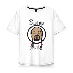 Мужская футболка хлопок Oversize с принтом Снуп Дог | Snoop Dogg в городе Новоалтайск, 100% хлопок | свободный крой, круглый ворот, “спинка” длиннее передней части | 