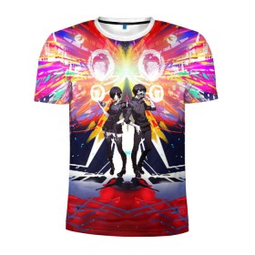 Мужская футболка 3D спортивная с принтом Touka Kirishima & Kaneki Ken (Tokyo Ghoul) в городе Новоалтайск, 100% полиэстер с улучшенными характеристиками | приталенный силуэт, круглая горловина, широкие плечи, сужается к линии бедра | Тематика изображения на принте: anime | kaneki ken | tokyo ghoul | touka kirishima | аниме | канеки кен | тока киришима | токийский гуль