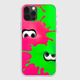 Чехол для iPhone 12 Pro Max с принтом Splatoon в городе Новоалтайск, Силикон |  | брызги | глаза | зеленый | игра | краски | розовый | салатовый
