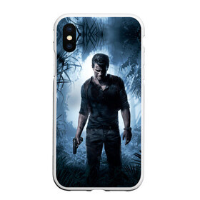 Чехол для iPhone XS Max матовый с принтом Uncharted 4 (лого на спине) в городе Новоалтайск, Силикон | Область печати: задняя сторона чехла, без боковых панелей | action | ps | анчартед | игра