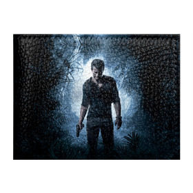 Обложка для студенческого билета с принтом Uncharted 4 (лого на спине) в городе Новоалтайск, натуральная кожа | Размер: 11*8 см; Печать на всей внешней стороне | action | ps | анчартед | игра