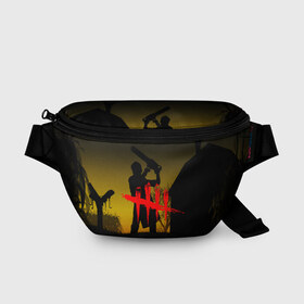 Поясная сумка 3D с принтом DEAD BY DAYLIGHT в городе Новоалтайск, 100% полиэстер | плотная ткань, ремень с регулируемой длиной, внутри несколько карманов для мелочей, основное отделение и карман с обратной стороны сумки застегиваются на молнию | dead by daylight | game | hillbilly | maniacs | trapper | wraith | деревенщина | игра | мертвые днем | охотник | призрак