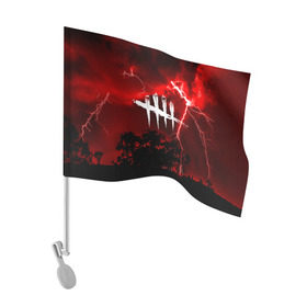 Флаг для автомобиля с принтом DEAD BY DAYLIGHT в городе Новоалтайск, 100% полиэстер | Размер: 30*21 см | dead by daylight | game | hillbilly | maniacs | trapper | wraith | деревенщина | мертвые днем | охотник | призрак