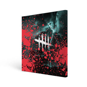 Холст квадратный с принтом DEAD BY DAYLIGHT в городе Новоалтайск, 100% ПВХ |  | dead by daylight | game | hillbilly | maniacs | trapper | wraith | деревенщина | игра | мертвые днем | охотник | призрак