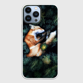 Чехол для iPhone 13 Pro Max с принтом Лисичка в Лесу в городе Новоалтайск,  |  | Тематика изображения на принте: core | cute | forest | fox | foxes | ginger | world | деревья | забавная | зелень | кино | лес | лис | лиса | лисица | лисицы | лисичка | лисички | лист | листва | лисы | милая | мира | рыжая | рыжие | сердце | смешная | фильм | фыр