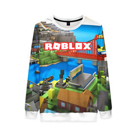 Женский свитшот 3D с принтом ROBLOX в городе Новоалтайск, 100% полиэстер с мягким внутренним слоем | круглый вырез горловины, мягкая резинка на манжетах и поясе, свободная посадка по фигуре | block | lego | logo | minecraft | online | oof | quest | roblocks | roblockx | roblox | studio | блок | блоки | голова | игра | игры | квест | лего | лицо | лого | логотип | майнкрафт | онлайн | роблокс | символ | студия