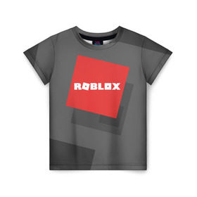 Детская футболка 3D с принтом ROBLOX в городе Новоалтайск, 100% гипоаллергенный полиэфир | прямой крой, круглый вырез горловины, длина до линии бедер, чуть спущенное плечо, ткань немного тянется | block | lego | logo | minecraft | online | oof | quest | roblocks | roblockx | roblox | studio | блок | блоки | голова | игра | игры | квест | лего | лицо | лого | логотип | майнкрафт | онлайн | роблокс | символ | студия