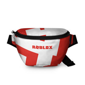 Поясная сумка 3D с принтом ROBLOX Red в городе Новоалтайск, 100% полиэстер | плотная ткань, ремень с регулируемой длиной, внутри несколько карманов для мелочей, основное отделение и карман с обратной стороны сумки застегиваются на молнию | block | lego | logo | minecraft | online | oof | quest | roblocks | roblockx | roblox | studio | блок | блоки | голова | игра | игры | квест | лего | лицо | лого | логотип | майнкрафт | онлайн | роблокс | символ | студия