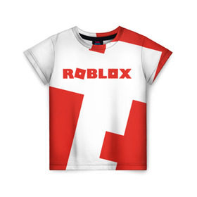 Детская футболка 3D с принтом ROBLOX Red в городе Новоалтайск, 100% гипоаллергенный полиэфир | прямой крой, круглый вырез горловины, длина до линии бедер, чуть спущенное плечо, ткань немного тянется | block | lego | logo | minecraft | online | oof | quest | roblocks | roblockx | roblox | studio | блок | блоки | голова | игра | игры | квест | лего | лицо | лого | логотип | майнкрафт | онлайн | роблокс | символ | студия