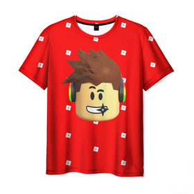 Мужская футболка 3D с принтом ROBLOX Head в городе Новоалтайск, 100% полиэфир | прямой крой, круглый вырез горловины, длина до линии бедер | Тематика изображения на принте: lego | logo | meme | memes | minecraft | oof | quest | roblocks | roblockx | roblox | studio | блок | блоки | голова | игра | игры | квест | лего | лицо | лого | логотип | майнкрафт | мем | мемы | онлайн | роблокс | студия