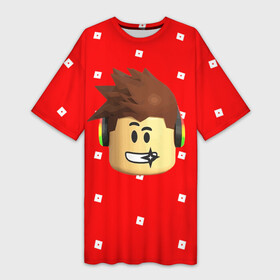 Платье-футболка 3D с принтом ROBLOX Head в городе Новоалтайск,  |  | lego | logo | meme | memes | minecraft | oof | quest | roblocks | roblockx | roblox | studio | блок | блоки | голова | игра | игры | квест | лего | лицо | лого | логотип | майнкрафт | мем | мемы | онлайн | роблокс | студия