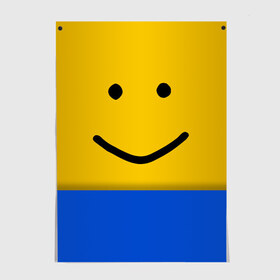 Постер с принтом ROBLOX NOOB Face в городе Новоалтайск, 100% бумага
 | бумага, плотность 150 мг. Матовая, но за счет высокого коэффициента гладкости имеет небольшой блеск и дает на свету блики, но в отличии от глянцевой бумаги не покрыта лаком | lego | logo | meme | memes | minecraft | oof | quest | roblocks | roblockx | roblox | studio | блок | блоки | голова | игра | игры | квест | лего | лицо | лого | логотип | майнкрафт | мем | мемы | онлайн | роблокс | студия