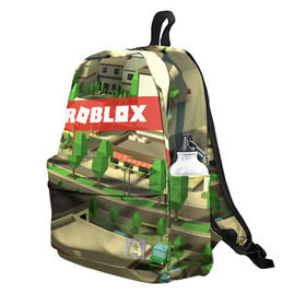 Рюкзак 3D с принтом ROBLOX City в городе Новоалтайск, 100% полиэстер | лямки с регулируемой длиной, сверху петелька, чтобы рюкзак можно было повесить на вешалку. Основное отделение закрывается на молнию, как и внешний карман. Внутри два дополнительных кармана, один из которых закрывается на молнию. По бокам два дополнительных кармашка | lego | logo | meme | memes | minecraft | oof | quest | roblocks | roblockx | roblox | studio | блок | блоки | голова | игра | игры | квест | лего | лицо | лого | логотип | майнкрафт | мем | мемы | онлайн | роблокс | студия