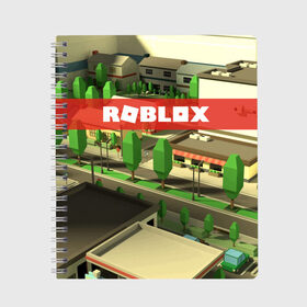 Тетрадь с принтом ROBLOX City в городе Новоалтайск, 100% бумага | 48 листов, плотность листов — 60 г/м2, плотность картонной обложки — 250 г/м2. Листы скреплены сбоку удобной пружинной спиралью. Уголки страниц и обложки скругленные. Цвет линий — светло-серый
 | Тематика изображения на принте: lego | logo | meme | memes | minecraft | oof | quest | roblocks | roblockx | roblox | studio | блок | блоки | голова | игра | игры | квест | лего | лицо | лого | логотип | майнкрафт | мем | мемы | онлайн | роблокс | студия