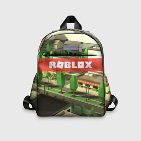 Детский рюкзак 3D с принтом ROBLOX City в городе Новоалтайск, 100% полиэстер | лямки с регулируемой длиной, сверху петелька, чтобы рюкзак можно было повесить на вешалку. Основное отделение закрывается на молнию, как и внешний карман. Внутри дополнительный карман. По бокам два дополнительных кармашка | lego | logo | meme | memes | minecraft | oof | quest | roblocks | roblockx | roblox | studio | блок | блоки | голова | игра | игры | квест | лего | лицо | лого | логотип | майнкрафт | мем | мемы | онлайн | роблокс | студия