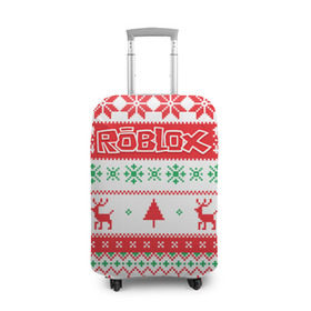 Чехол для чемодана 3D с принтом Новогодний Roblox в городе Новоалтайск, 86% полиэфир, 14% спандекс | двустороннее нанесение принта, прорези для ручек и колес | dynablocks | roblox | блоки | вселенная | герои | год | кубики | новый | роблокс | снег | снежинки | узор