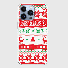 Чехол для iPhone 13 Pro с принтом Новогодний Roblox в городе Новоалтайск,  |  | Тематика изображения на принте: dynablocks | roblox | блоки | вселенная | герои | год | кубики | новый | роблокс | снег | снежинки | узор