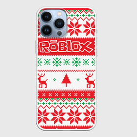 Чехол для iPhone 13 Pro Max с принтом Новогодний Roblox в городе Новоалтайск,  |  | dynablocks | roblox | блоки | вселенная | герои | год | кубики | новый | роблокс | снег | снежинки | узор