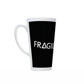 Кружка Латте с принтом FRAGILE EXPRESS в городе Новоалтайск, Белая керамика | Объем 480 мл; Высота 150 мм; Диаметр 90 мм | kojima productions | кодзима | кодзима продакшн