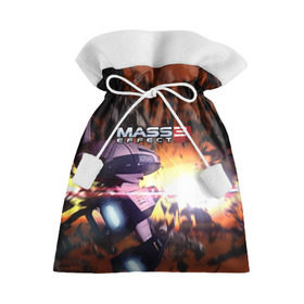 Подарочный 3D мешок с принтом MASS EFFECT в городе Новоалтайск, 100% полиэстер | Размер: 29*39 см | Тематика изображения на принте: amdromeda initiative | andromeda | game | gun | hemet | n7 | rifle | ryder | soldier | space | star | weapon