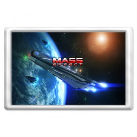 Магнит 45*70 с принтом MASS EFFECT в городе Новоалтайск, Пластик | Размер: 78*52 мм; Размер печати: 70*45 | Тематика изображения на принте: amdromeda initiative | andromeda | game | gun | hemet | n7 | rifle | ryder | soldier | space | star | weapon