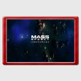 Магнит 45*70 с принтом MASS EFFECT ANDROMEDA в городе Новоалтайск, Пластик | Размер: 78*52 мм; Размер печати: 70*45 | Тематика изображения на принте: amdromeda initiative | andromeda | game | gun | hemet | n7 | rifle | ryder | soldier | space | star | weapon